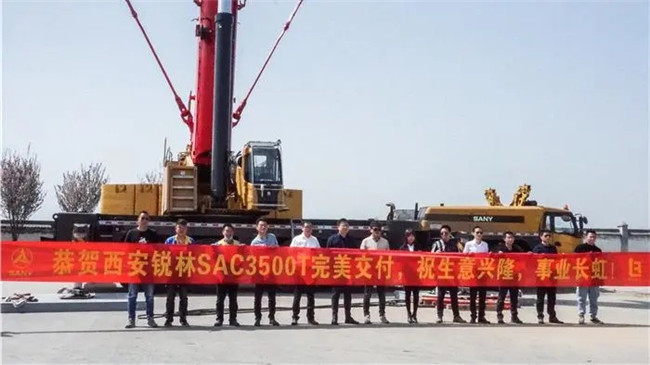 陕西首台SAC3500T成功交付西安锐林起重工程机械股份有限公司